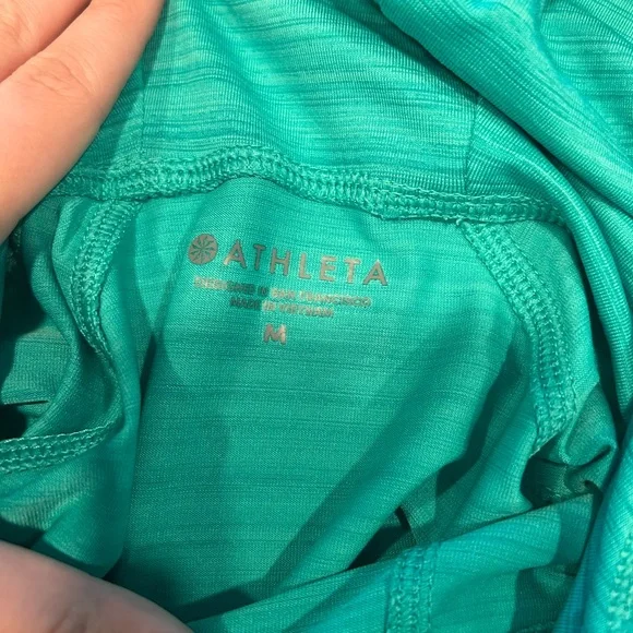 Athleta Green Pacifica Pleated Zip Jacket - Picture 2 of 4